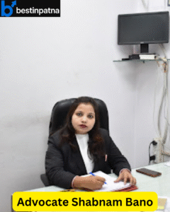 Photo of Advocate Shabnam Bano’s legal office at Jagat Trade Centre, reflecting her commitment to professional, client-focused service as one of the Best Financial Case Lawyers in Patna, handling complex legal disputes with clarity and strategy.