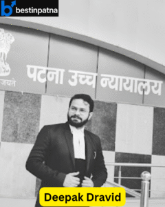 Image of Advocate Deepak Dravid consulting with a client in his office, representing his reputation as one of the Best Divorce Lawyers in Patna, known for clear legal guidance and reliable results in family court matters.