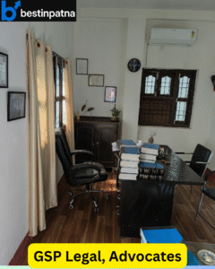 Photo of GSP Legal’s office at Pandey Sadan, Punaichak, showcasing their professional legal setup and strong presence as one of the Best Financial Case Lawyers in Patna specializing in finance, debt, and commercial dispute cases.